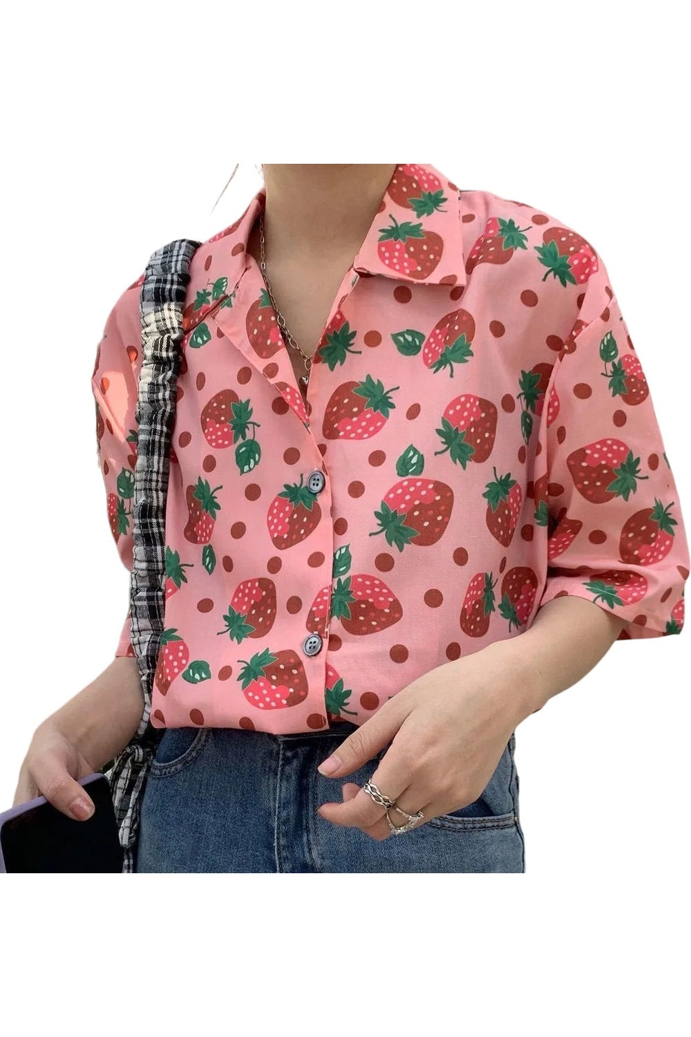 Shirt – Aesthetic Sweet – Aesthetic Style for Smart Casual pink Shoptery