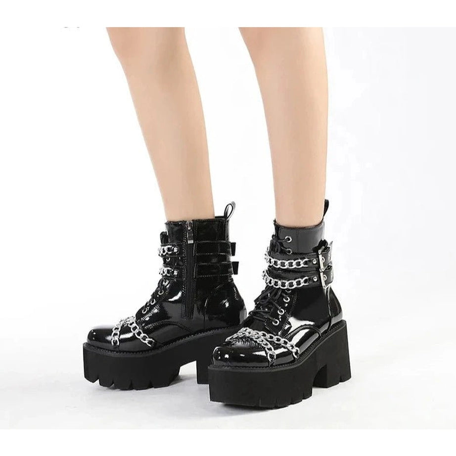 Thick Bottom Alt Gothic Shoes Shoptery