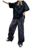 Tie Dye Baggy Pants Black gray Shoptery