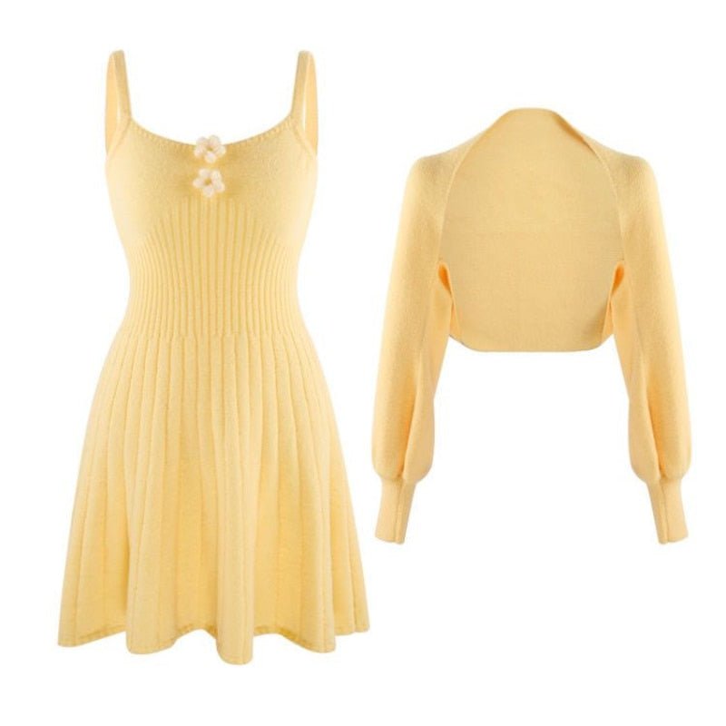 Two Piece Knit Dress - Dresses