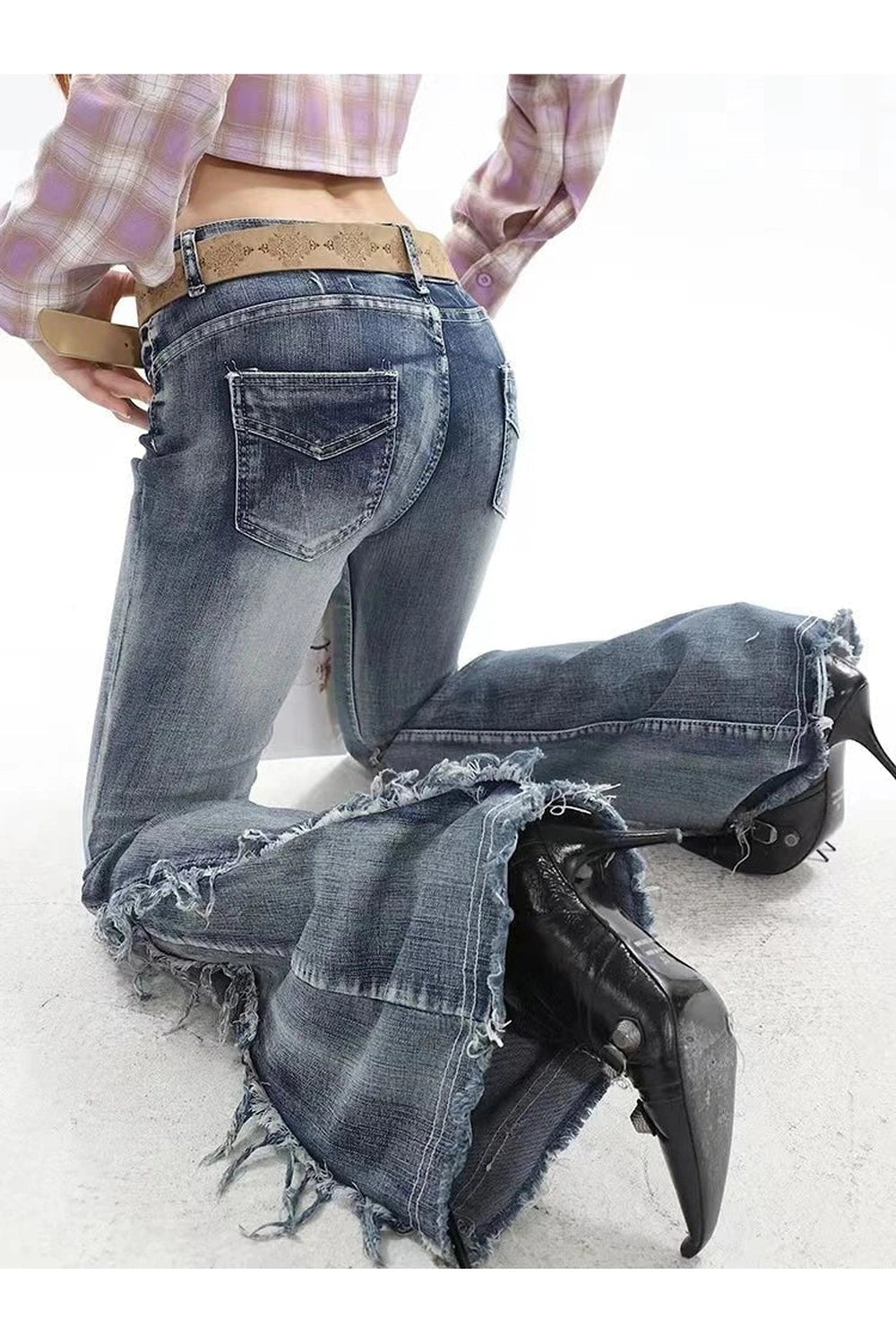 Y2k Urban Cascade Denim Pant Shoptery