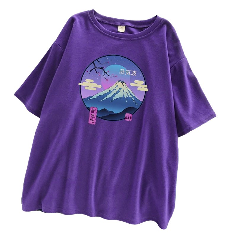 Vaporwave Mount Fuji T-Shirt - T-shirts