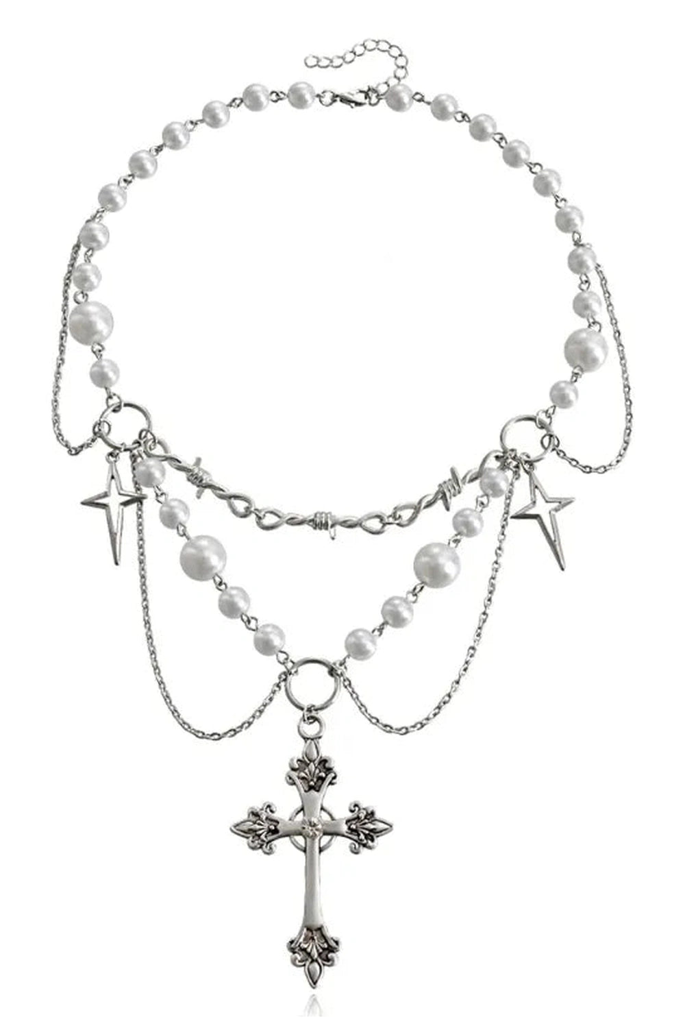 Alt Victorian Gothic Rosary Pearl Necklace A Shoptery