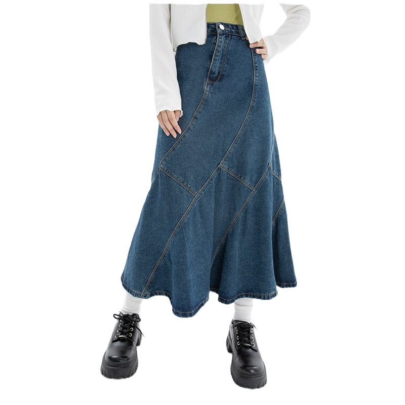 Vintage Blue Denim Skirt - Skirts