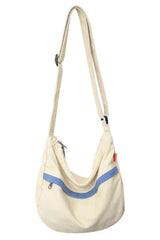 Retro Canvas Korean Messenger Handbag Beige Canvas Bag (30cm<Max Length<50cm) Shoptery