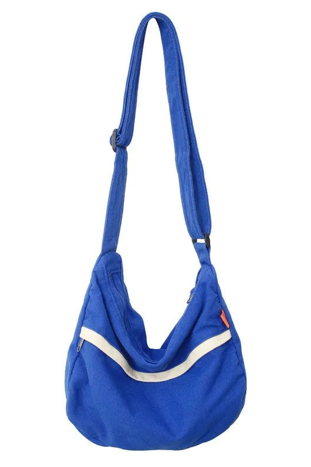 Retro Canvas Korean Messenger Handbag Blue Canvas Bag (30cm<Max Length<50cm) Shoptery