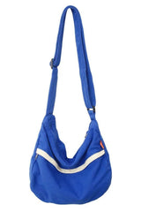 Retro Canvas Korean Messenger Handbag Blue Canvas Bag (30cm<Max Length<50cm) Shoptery
