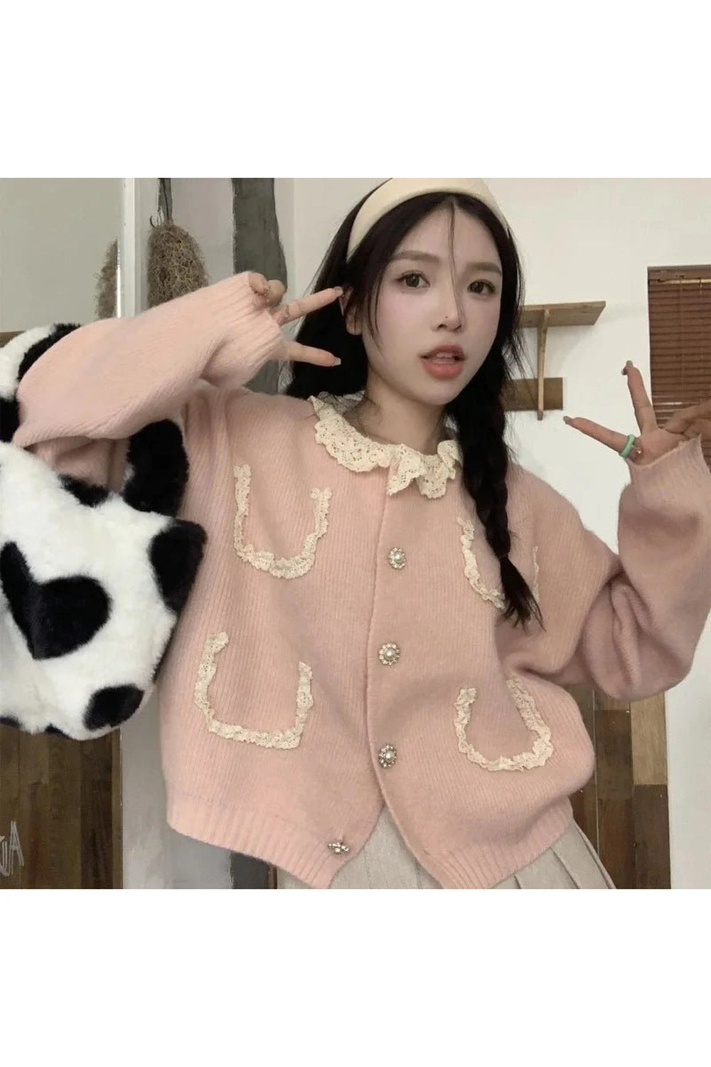 Coquette Retro Charm Lace Cardigan Shoptery