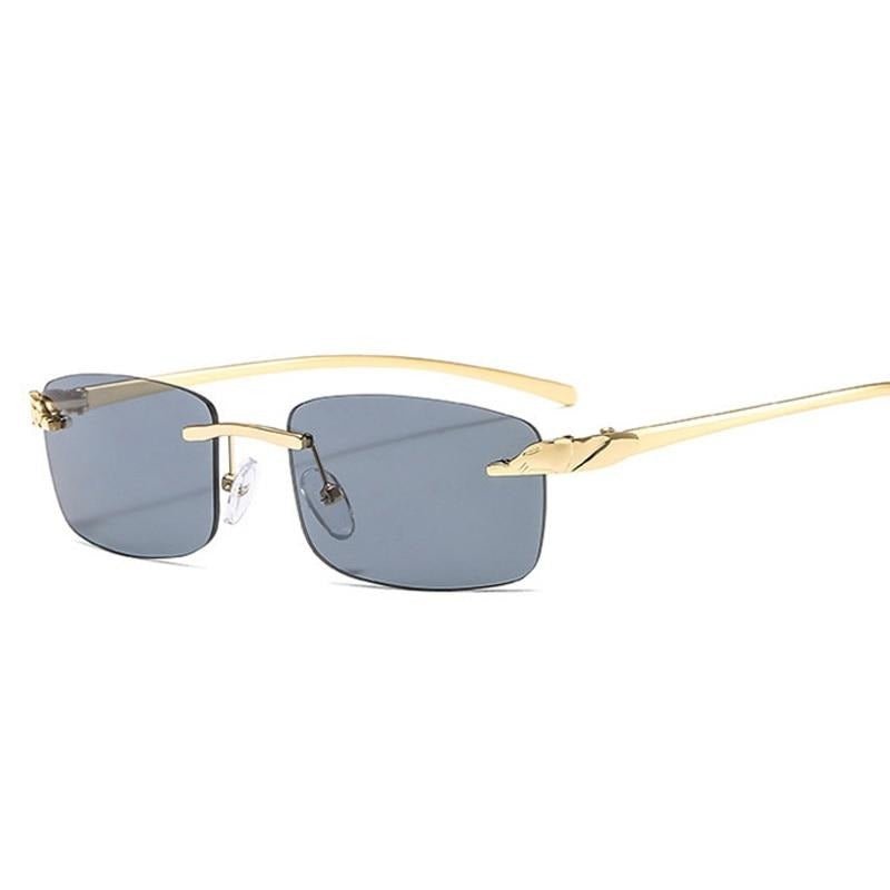 Vintage Clear Lens Rimless Sunglasses - Sunglasses