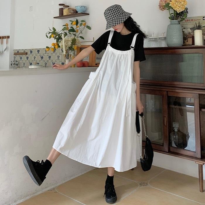 Vintage Sleeveless Long Dress - Dresses