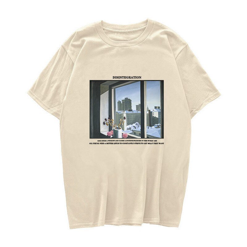 Vintage T-shirt with window print - T-shirts
