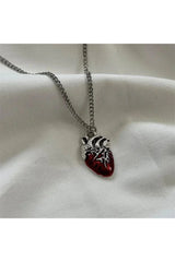 Aesthetic Vivid Heartbeat Pendant Red Shoptery