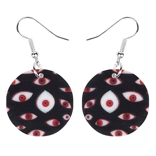 Weirdcore Acrylic Horror Eye Earrings - Earrings