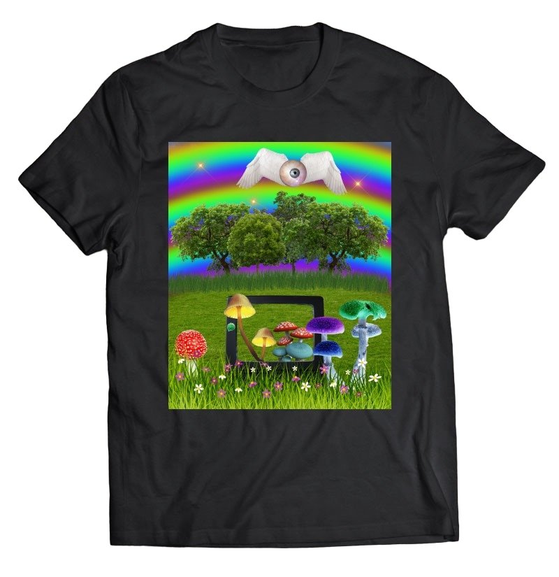 Weirdcore Mushrooms Eye T-Shirt - T-shirts