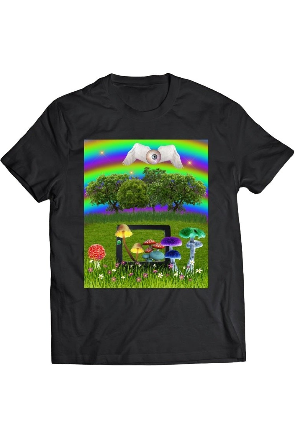 Weirdcore Mushrooms Eye T-Shirt AS SHOW Shoptery