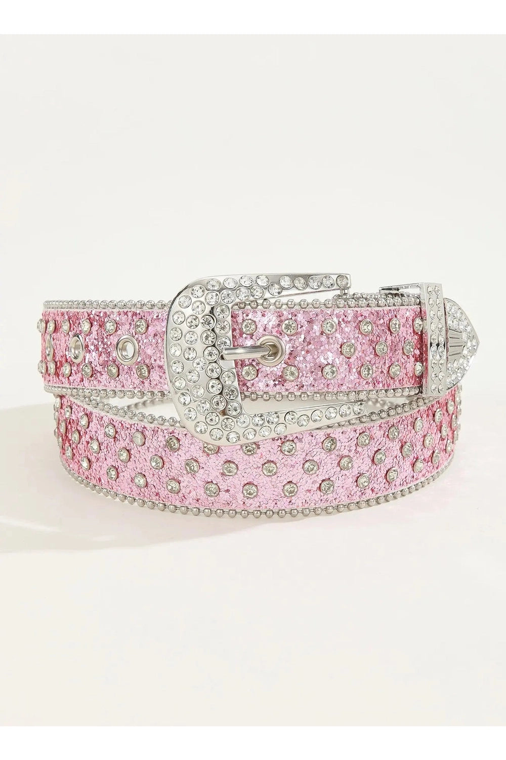 Coquette Western Rhinestone Belt Pink 100CM Shoptery