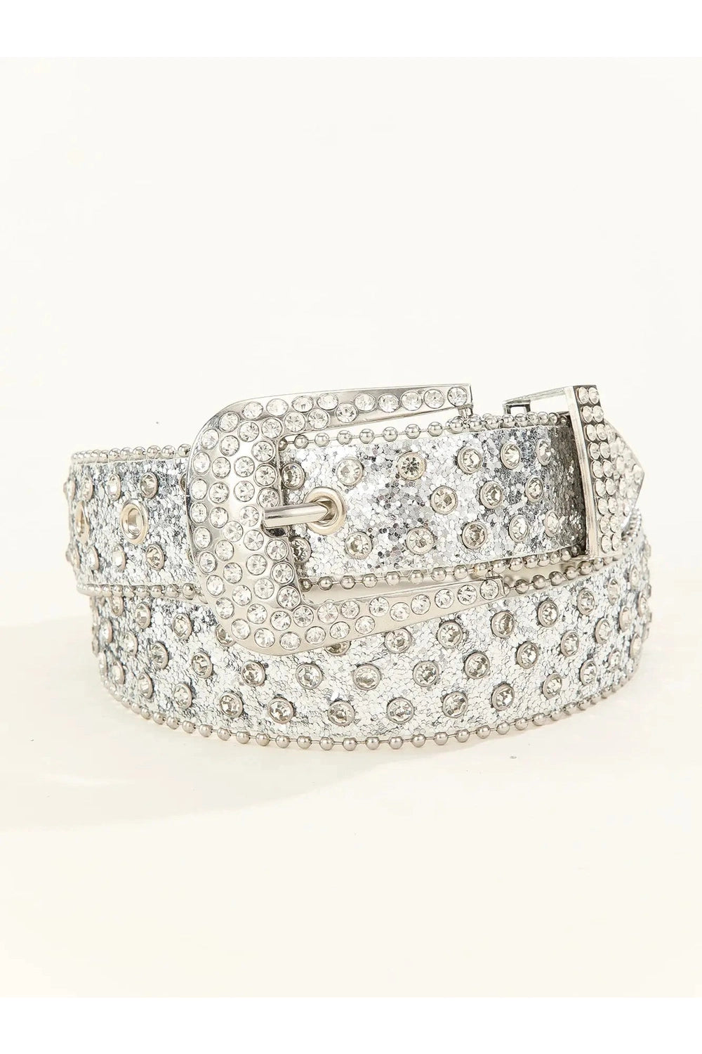 Coquette Western Rhinestone Belt Silver 100CM Shoptery