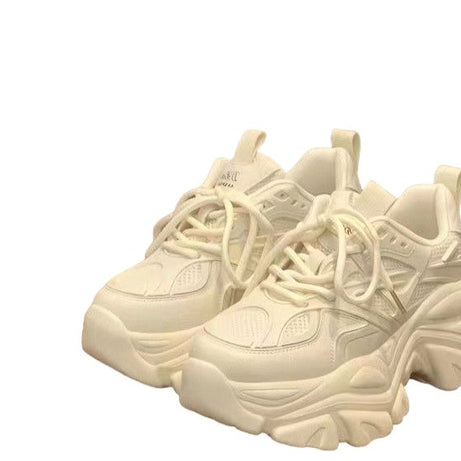 White Designer Platform Sneakers - Sneakers