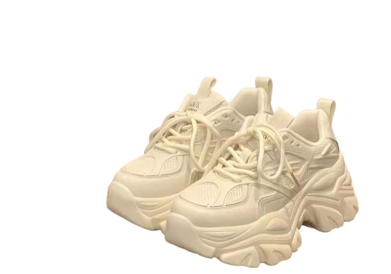 White Designer Platform Sneakers - Sneakers