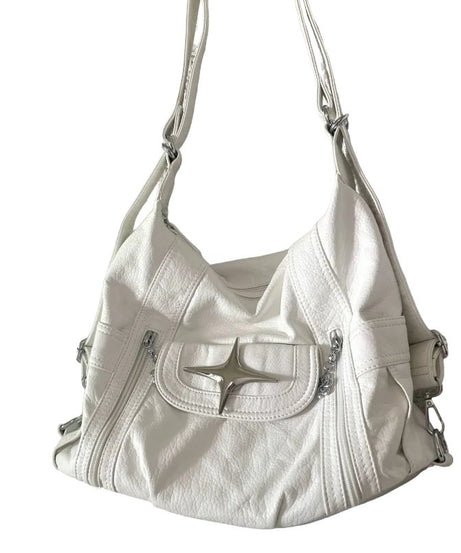 White Goth Large Shoulder Bag -