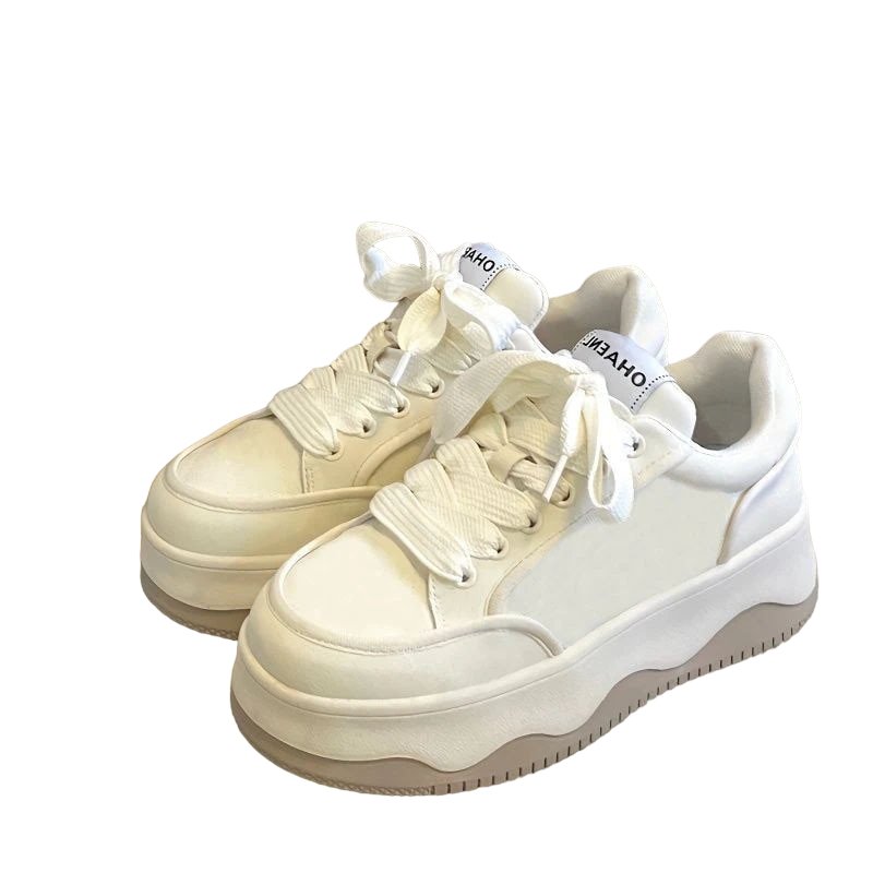 White Kawaii Platform Sneakers - Sneakers