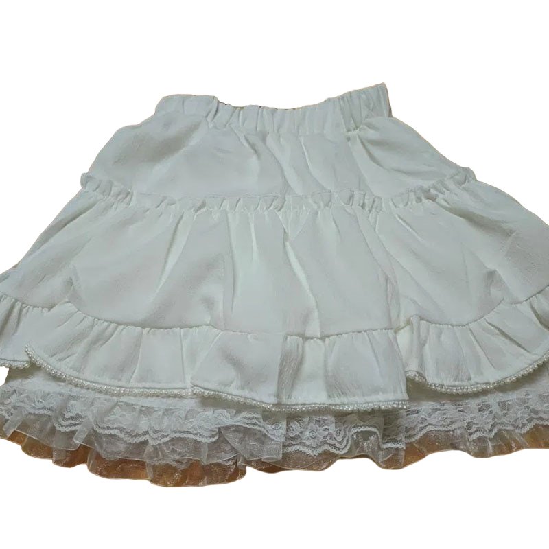 White Lace Mini Skirt - Skirts