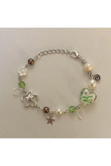 Y2k White Pearl Glass Bead Bracelet 1 Shoptery