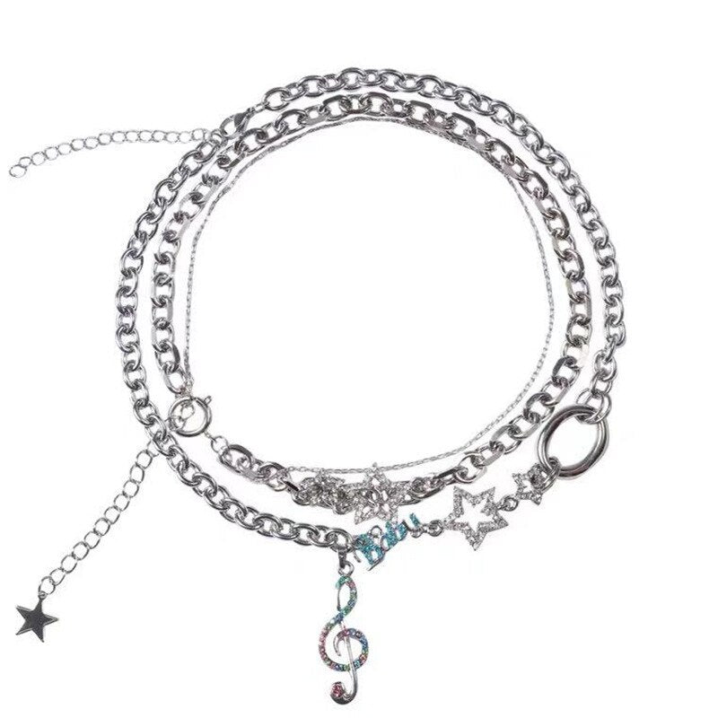Y2k Aesthetic Shiny Star Necklace -