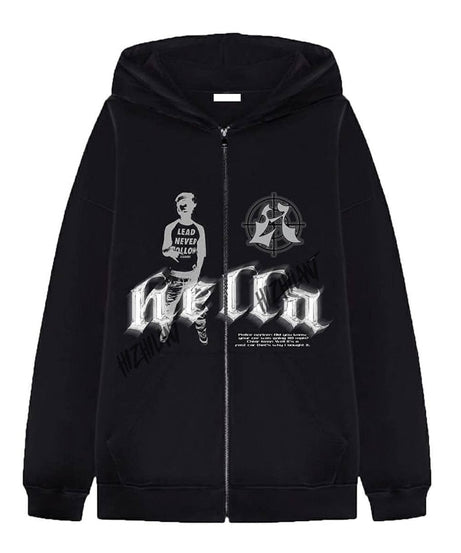 Y2k Aesthetic Zip-up Sweatshirt - Sweatshirts