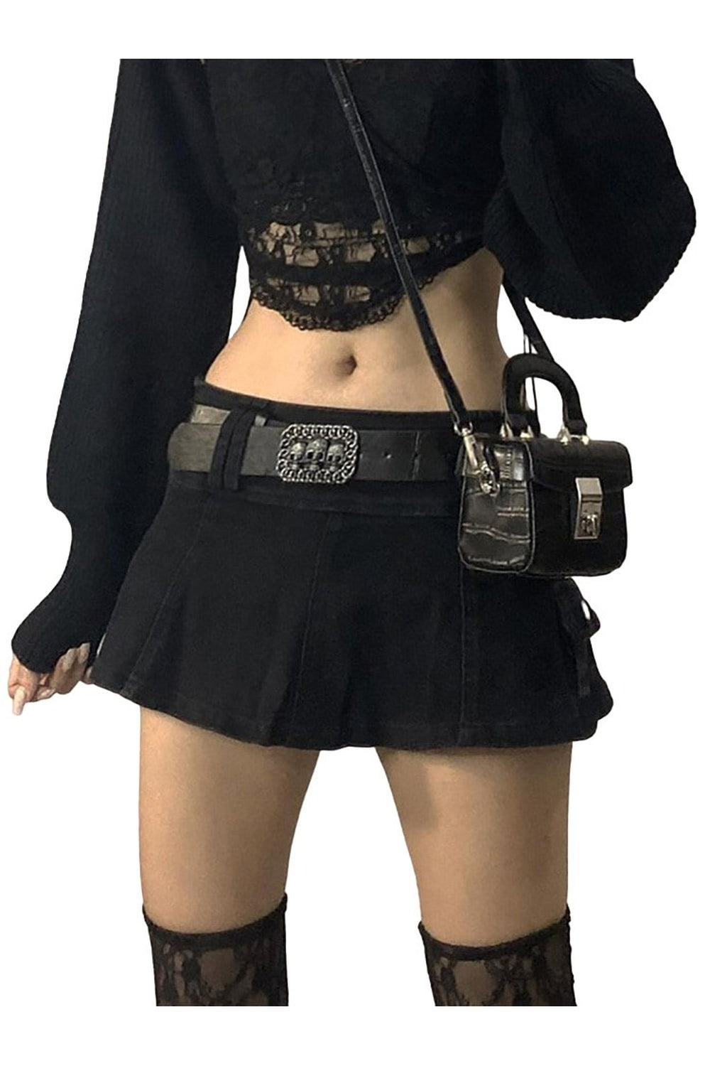 Y2K Alt Low Waist Mini Skirt - Skirts