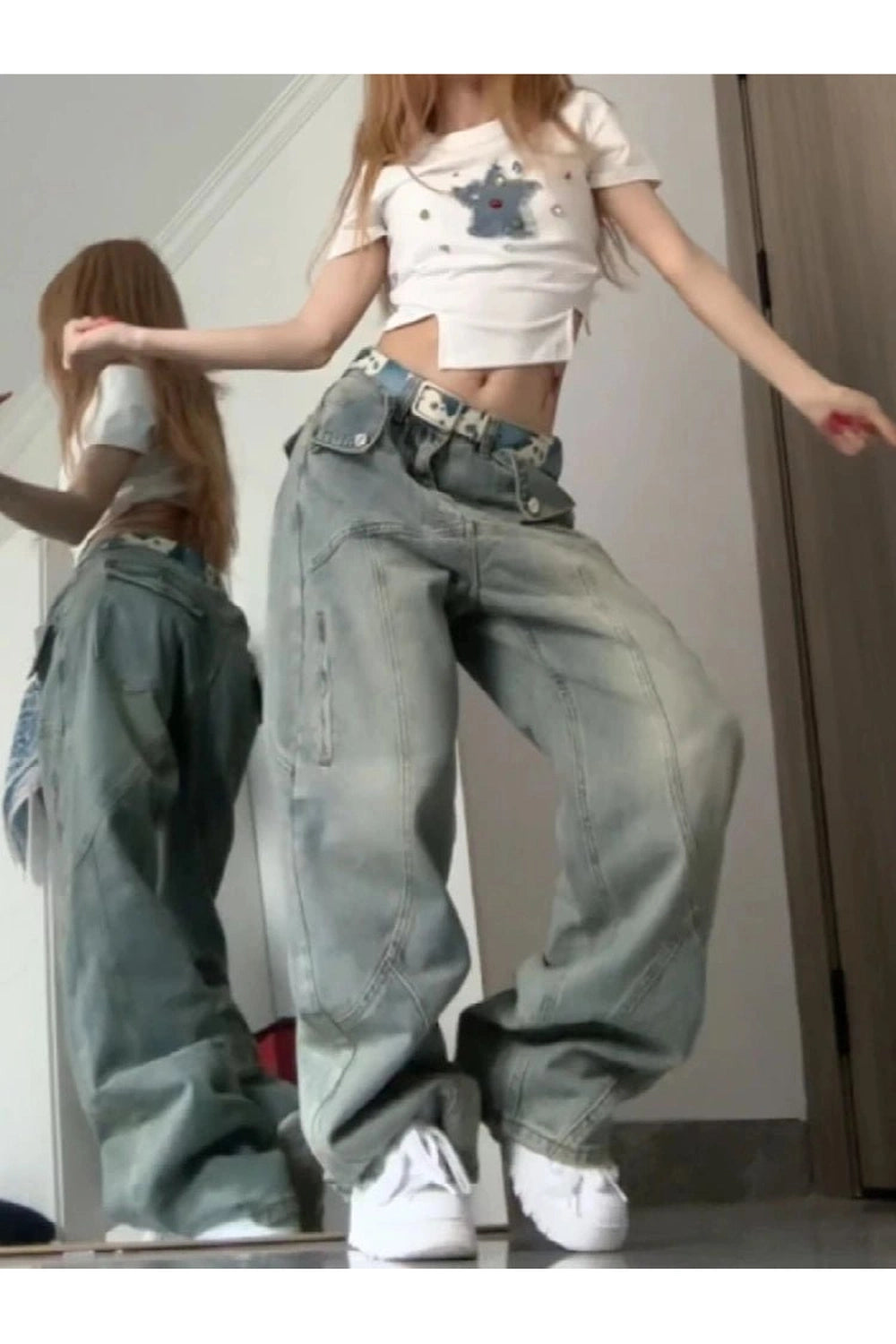 Y2k Baggy Street Wide Leg Jeans -