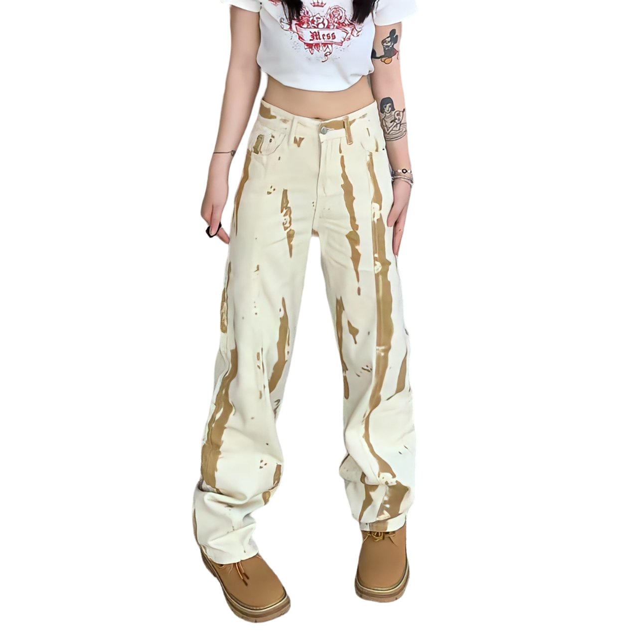 Y2K Baggy Yellow Jeans - Jeans