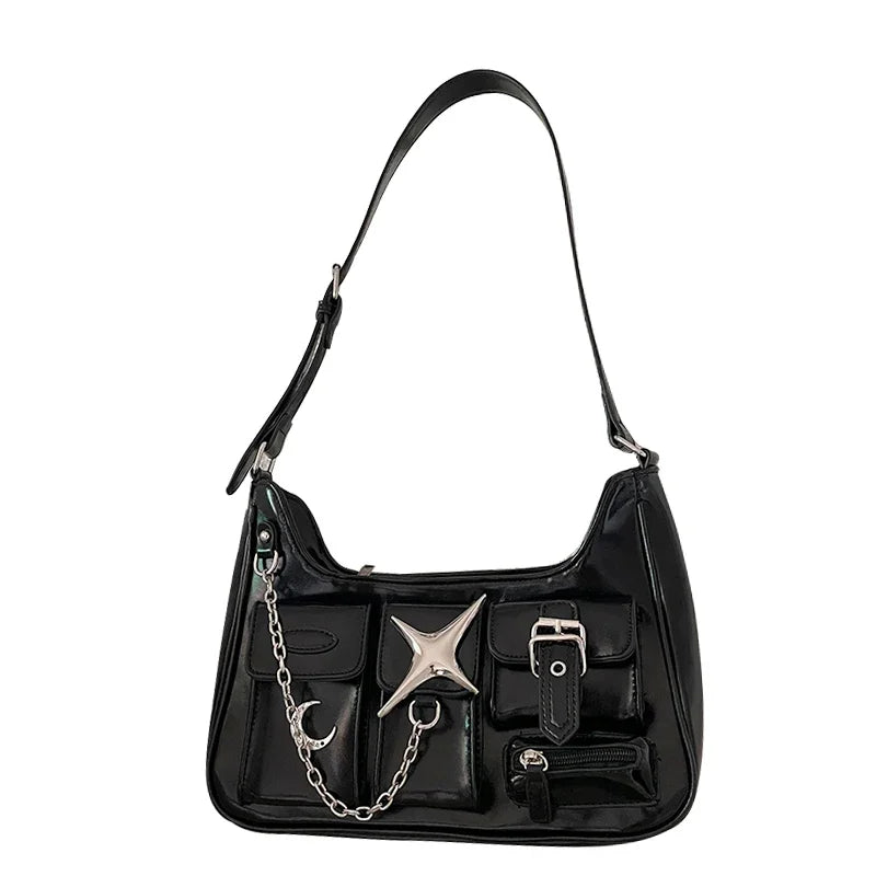 Y2k Black Chain Handbag -