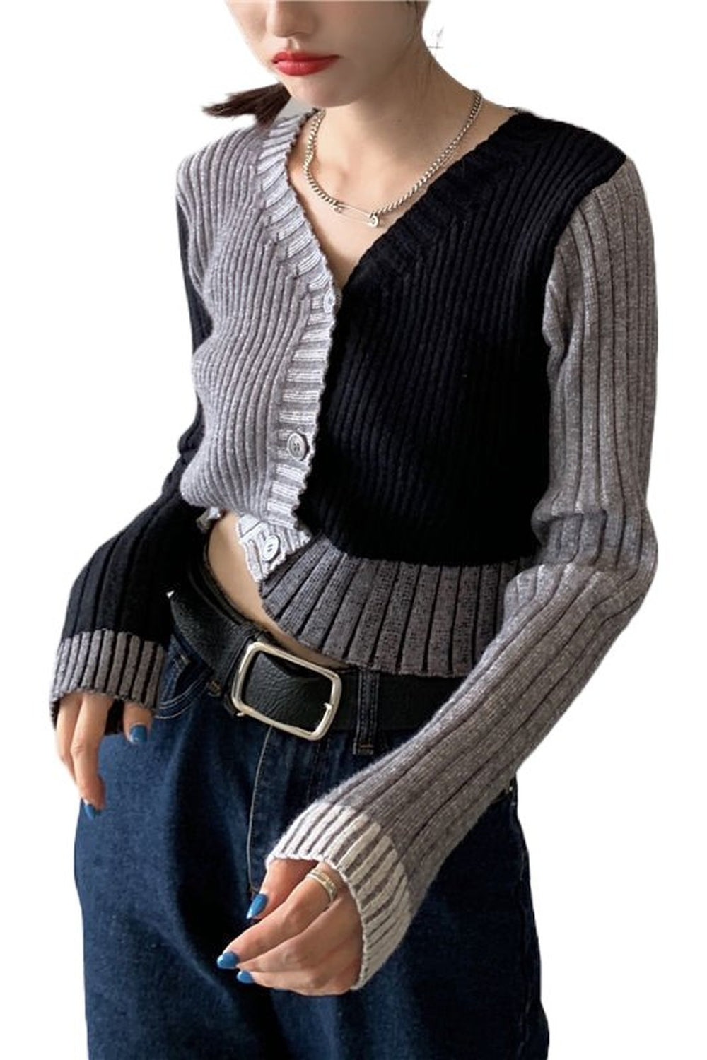 Y2k Cropped Cardigan - Cardigans