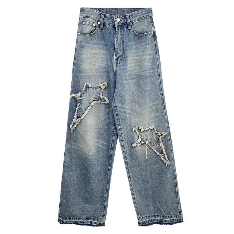 Y2k Embroidered Denim Pants - Pants