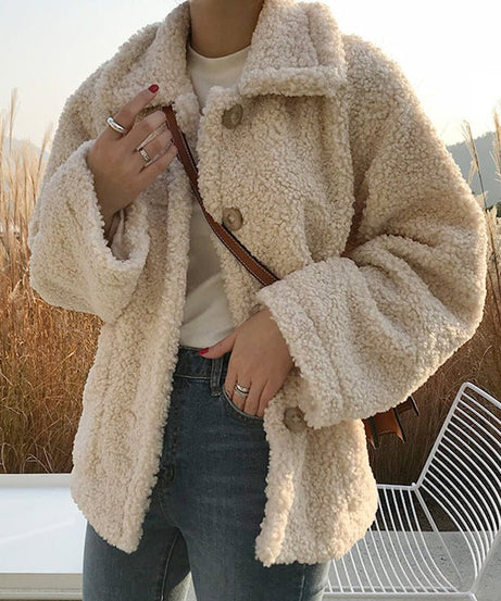 Y2k Faux Fur Thick Coat - Coats & Jackets