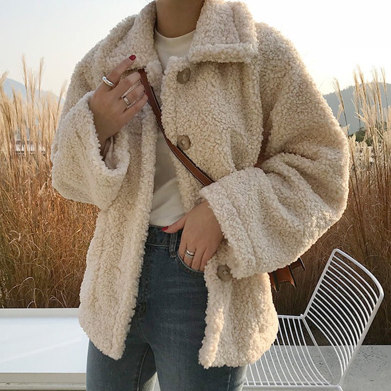 Y2k Faux Fur Thick Coat - Coats & Jackets