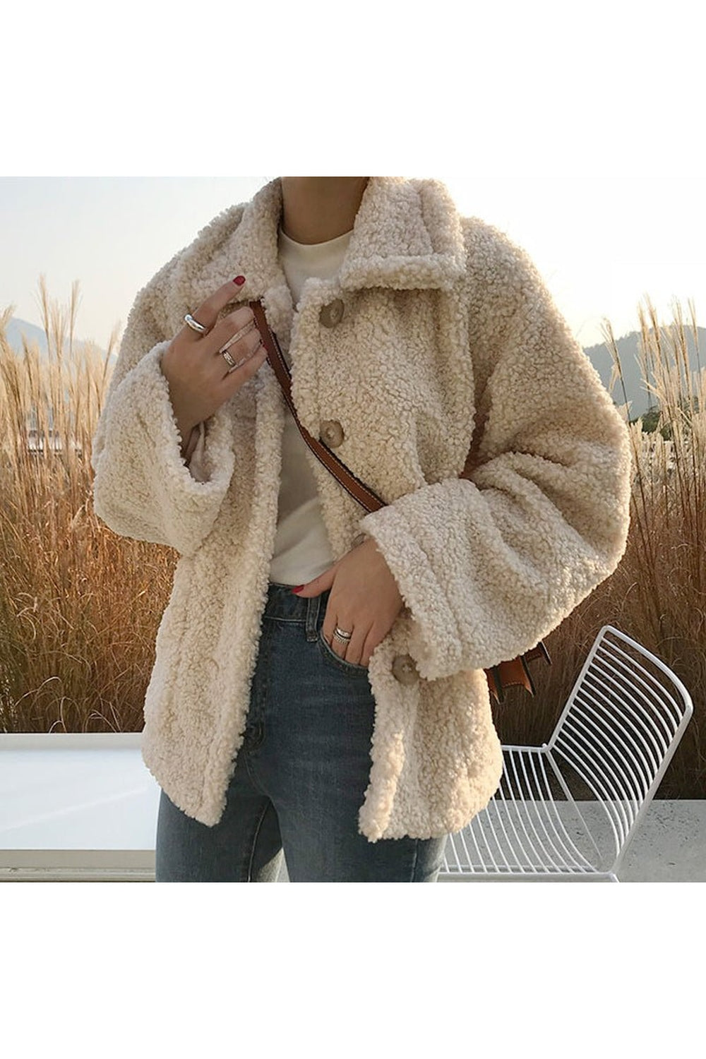 Y2k Faux Fur Thick Coat - Coats & Jackets