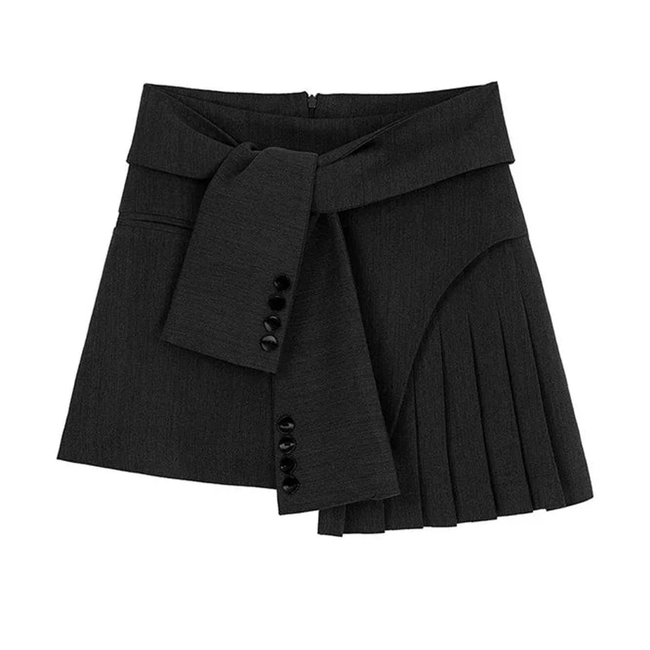 Acubi Pleated Mini Skirt Black Shoptery