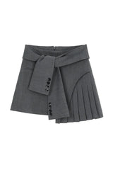 Acubi Pleated Mini Skirt Grey Shoptery