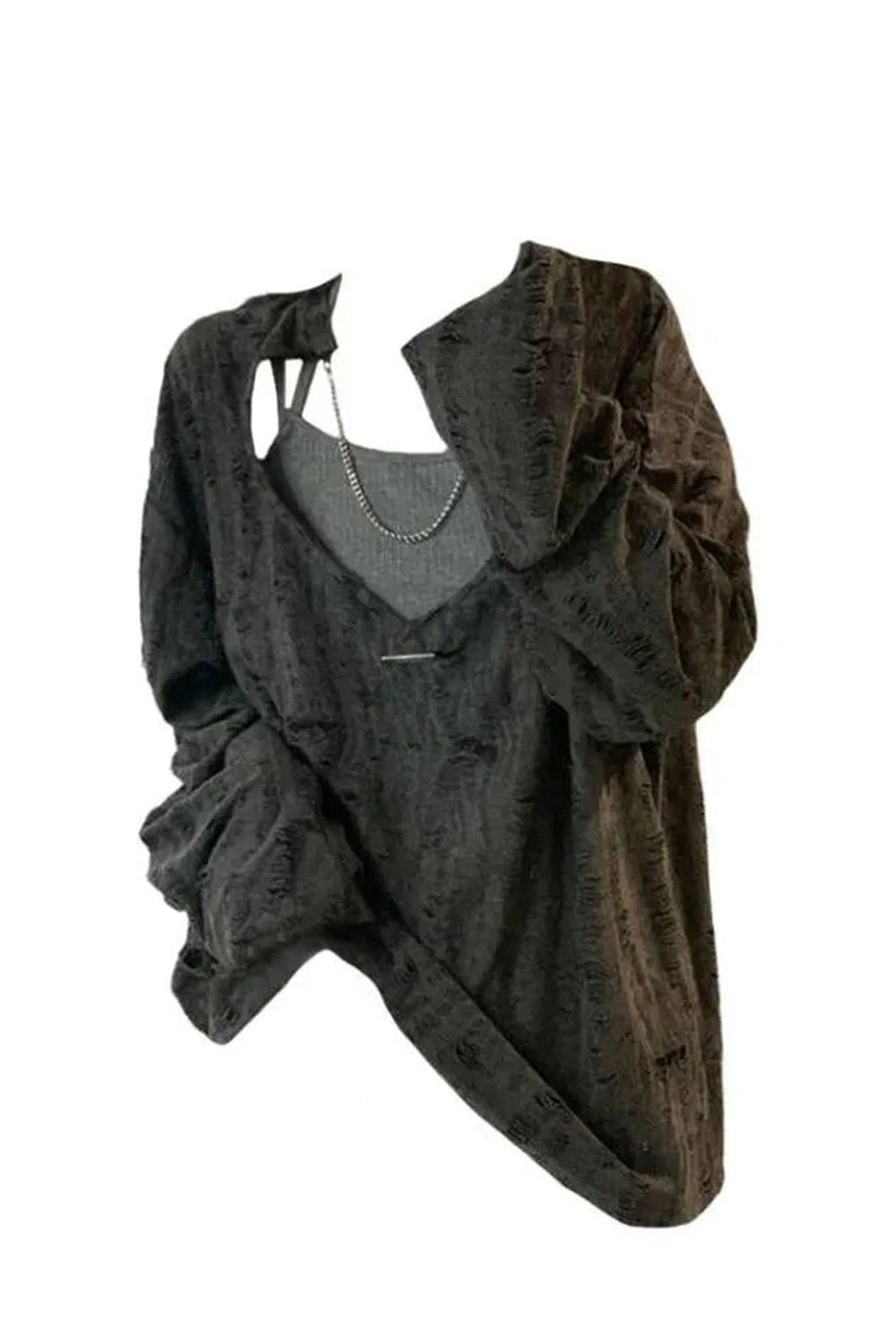 Y2K Spring Two-Piece Set Grey Shoptery