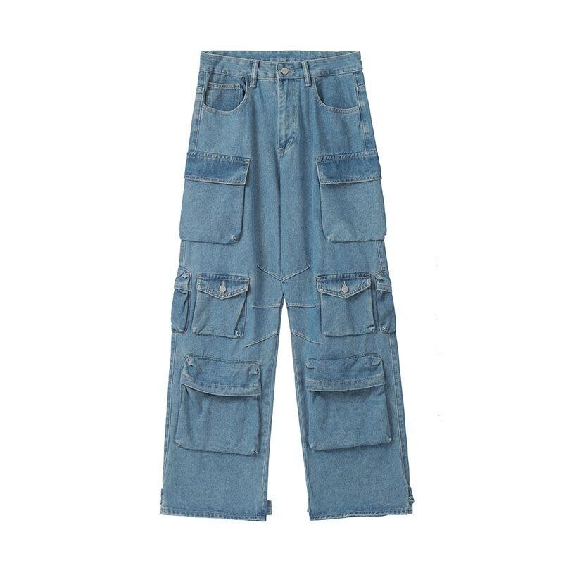 Y2k Multi-Pocket Jeans - Jeans