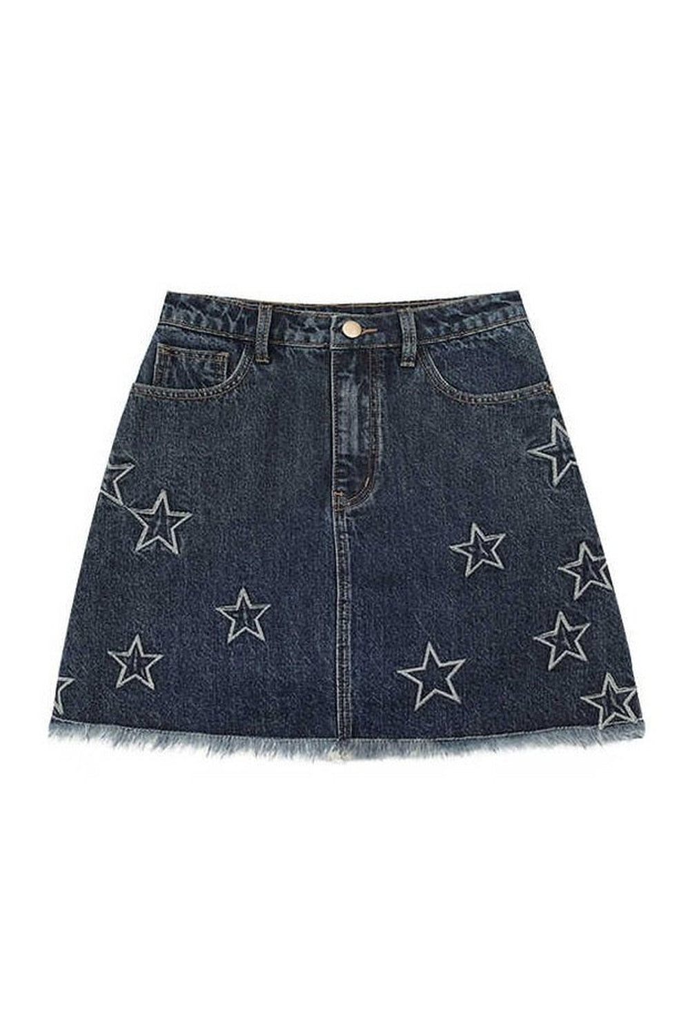 Y2K Star Mini Denim Skirt - Skirts