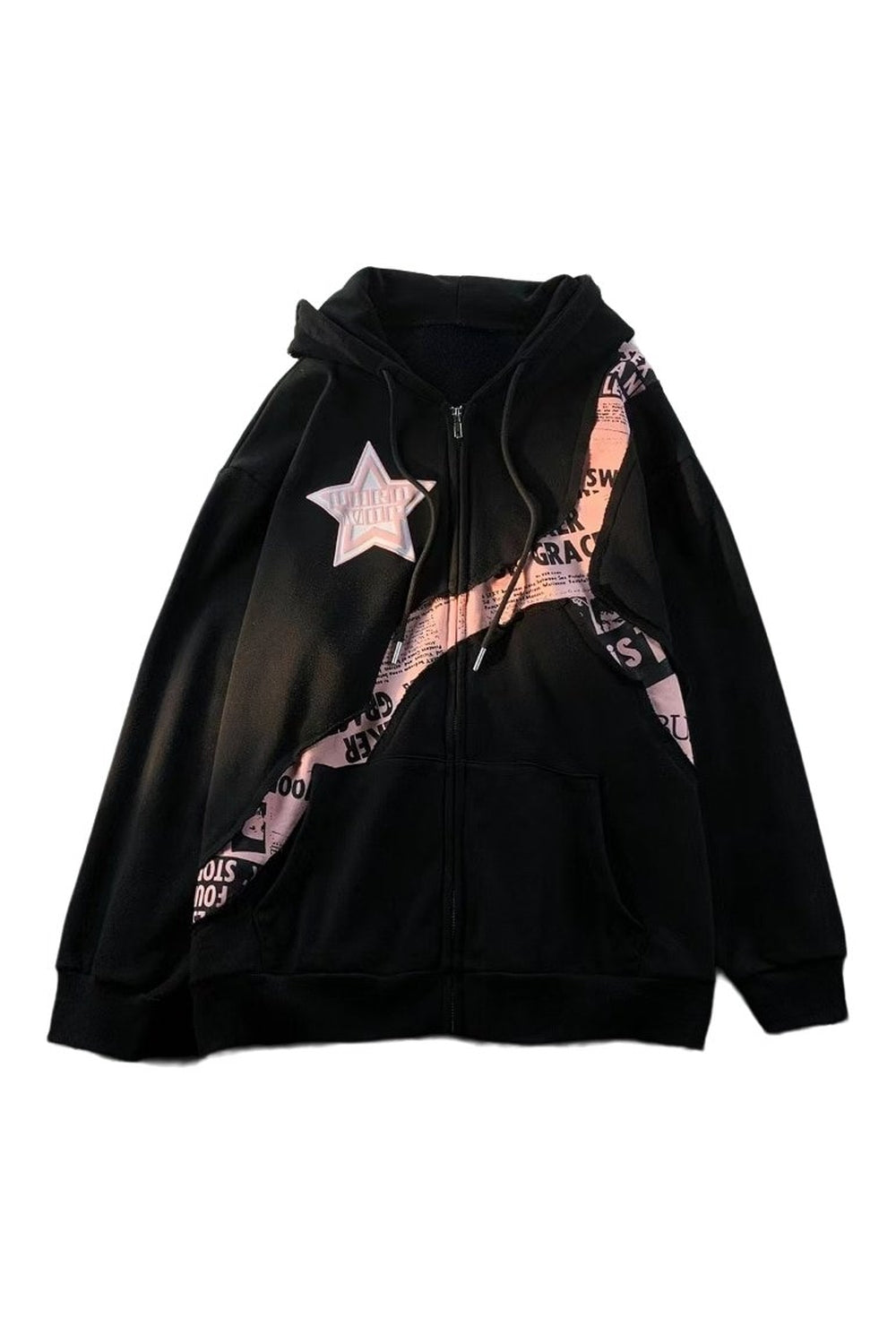 Y2k Star Zip Up Hoodie - Hoodies