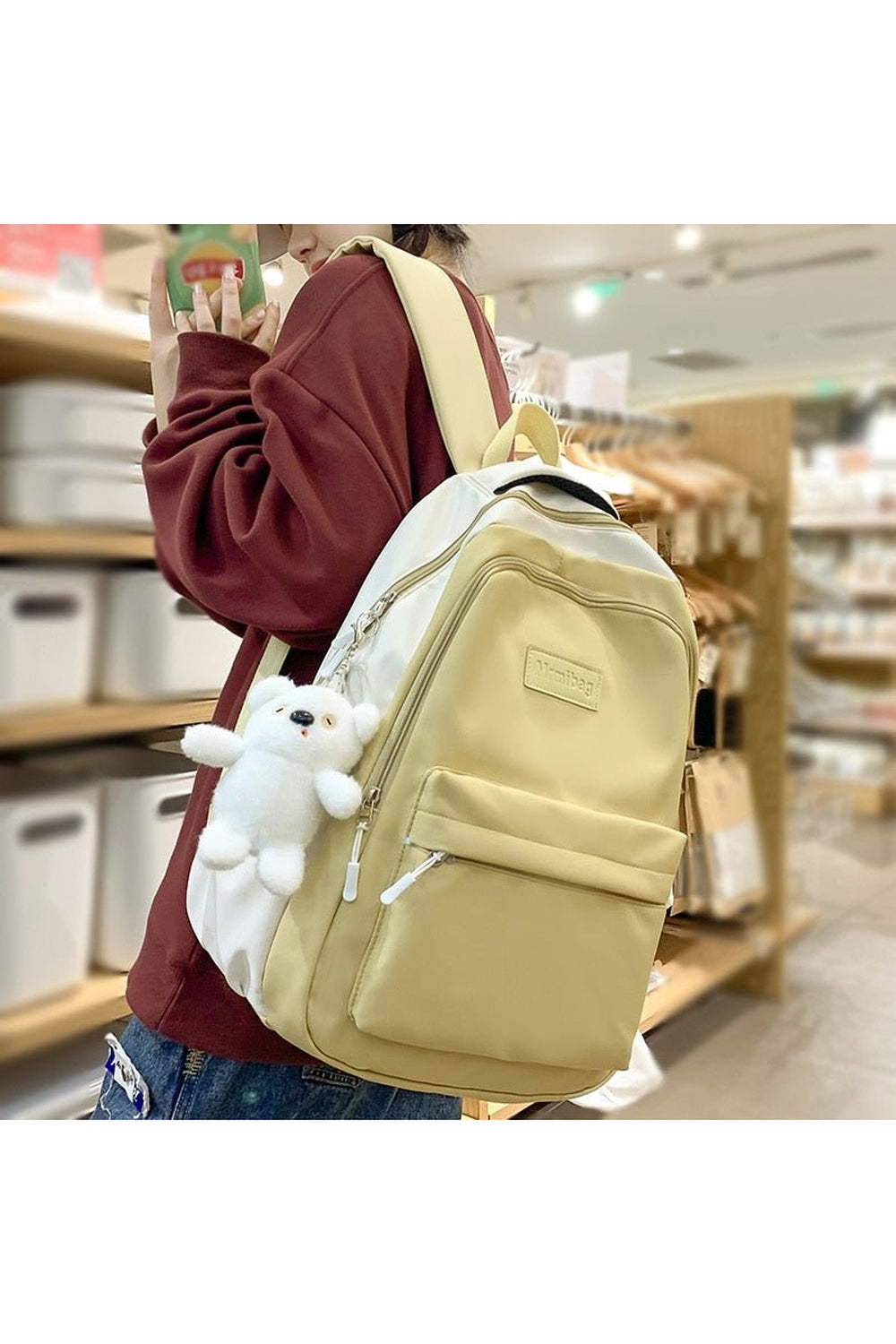 Yellow School Backpack Travel Shoptery