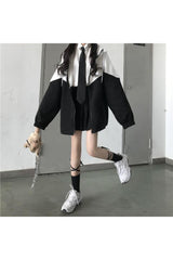 Fall Zipper Hooded Varsity Jacket Shoptery